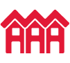 Row of homes icon