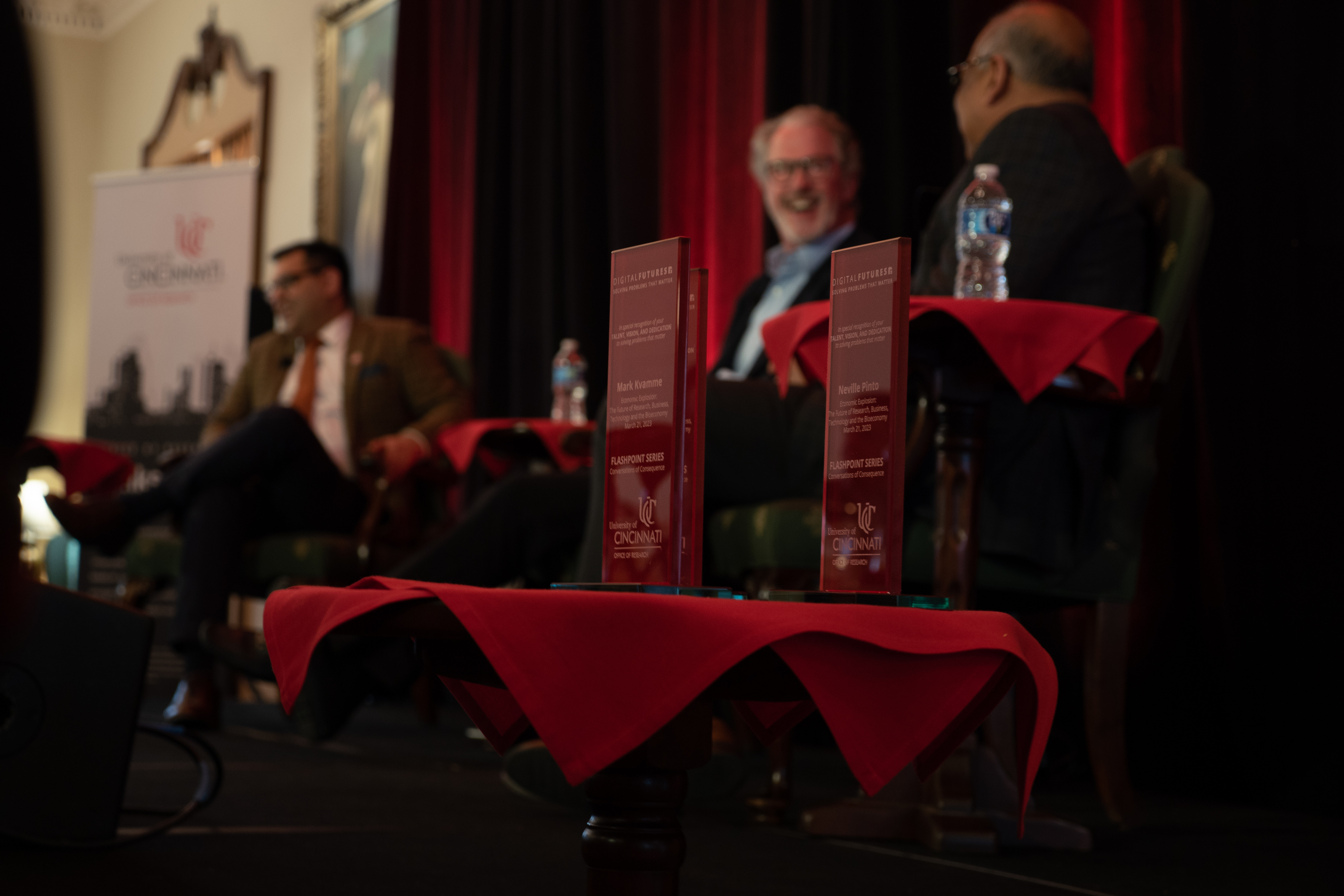 Photo of Flashpoint Panel Awards with the panelists in the background
